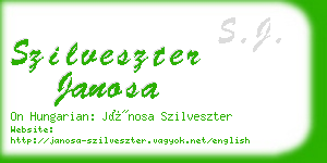 szilveszter janosa business card